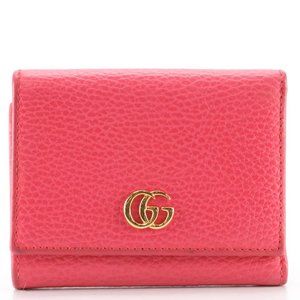 GUCCI Grain Leather Trifold Compact Wallet FREE with purchase over $600